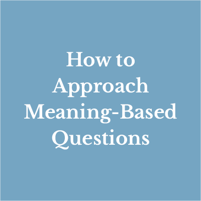 Lesson 18: How to Approach Meaning-Based Questions