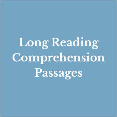 Lesson 3: Long Reading Comprehension Passages