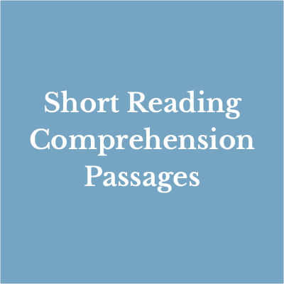Lesson 4: Short Reading Comprehension Passages